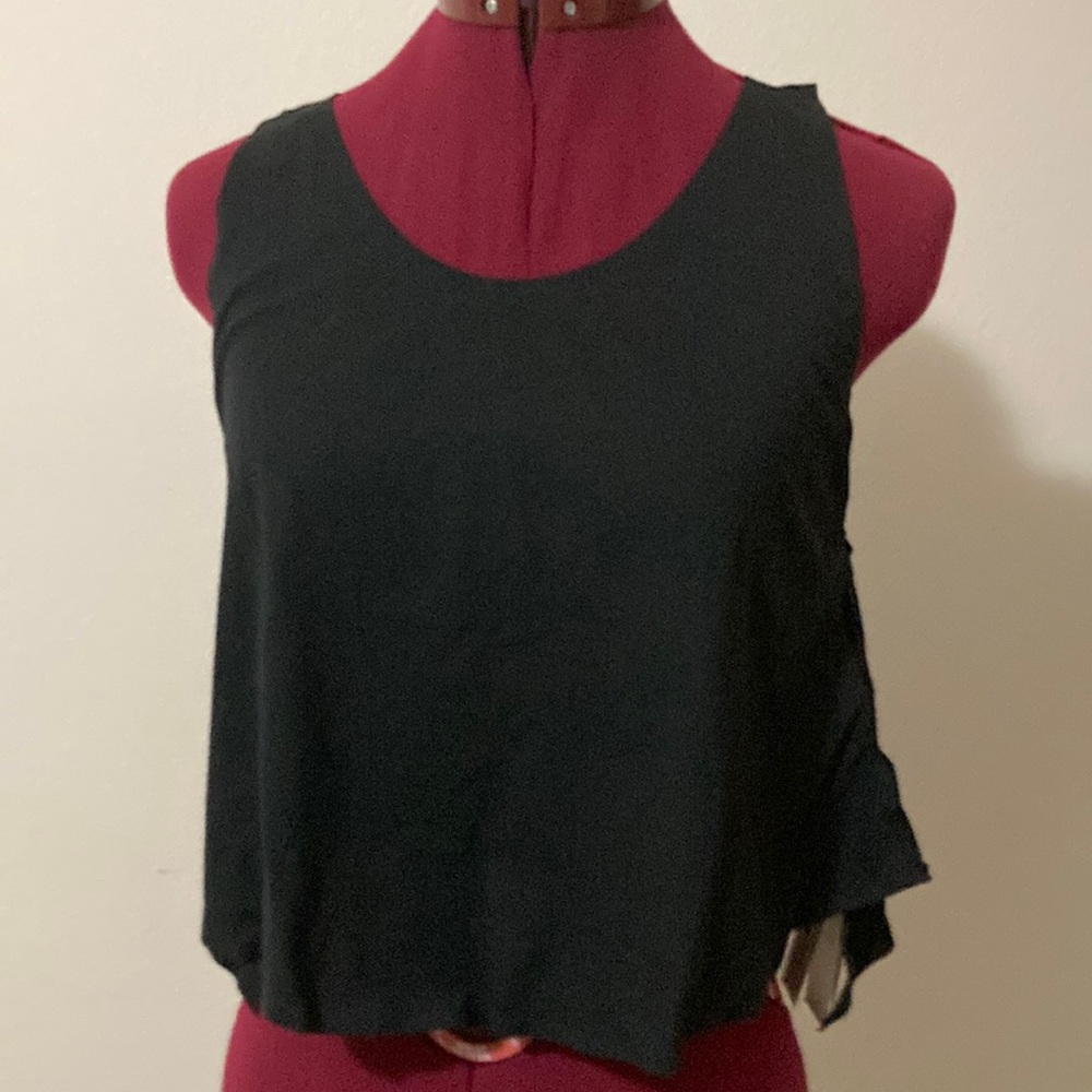 ADIDAS black training XS women top. Round neck, sleeveless, water absorption.